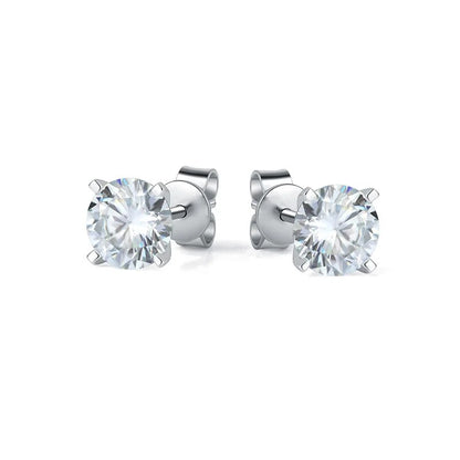 Gold Moissanite Stud Earrings