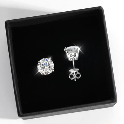 4 Carat a Pair Moissanite Earrings For Women