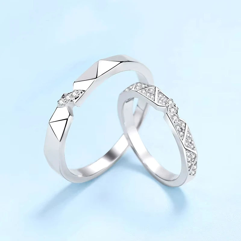 Engagement PT950 Platinum Women Men Couple Rings Valentine's Day Unisex 0.48CT Moissanite Diamond Lovers Wedding Band Girlfriend