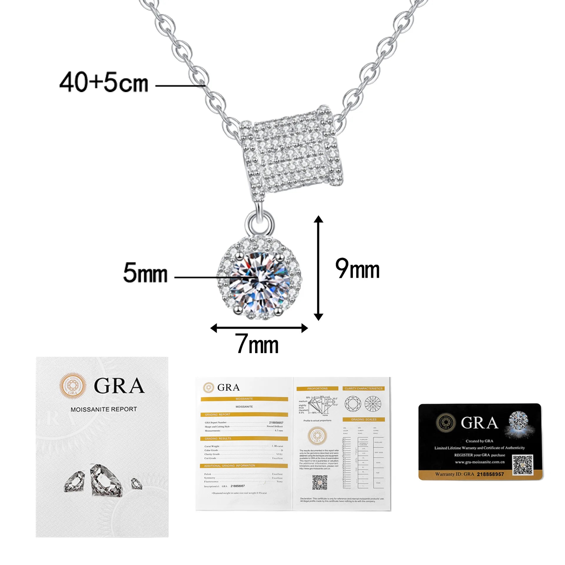 moissanite PT950 necklace light luxury small waist platinum necklace female niche collarbone chain pendant