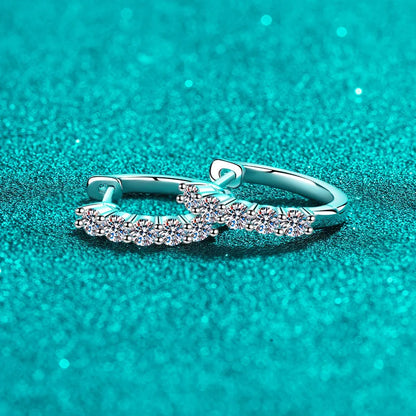 1CT Moissanite Hoop Earrings