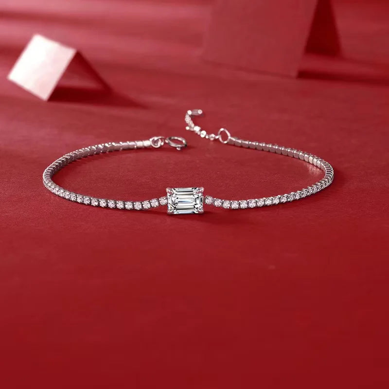 1ct Moissanite Diamond Charm Bracelets