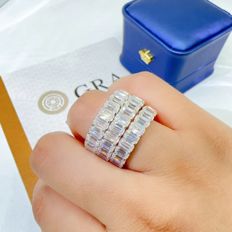 Moissanite Diamond Eternity Ring