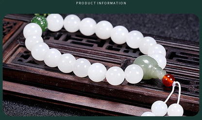 White Jade Single Loop Bracelet Natural Hetian Jade