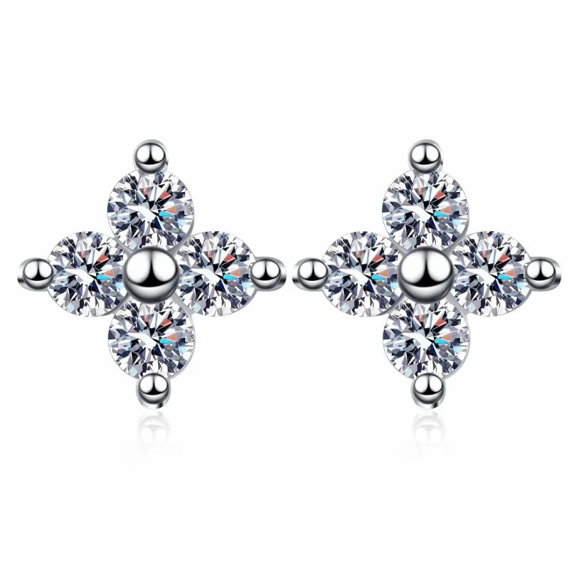 0.8CT Full Moissanite Stud Earrings