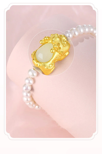 White Jade Bangle Women Fashion Hand Braided Bracelet