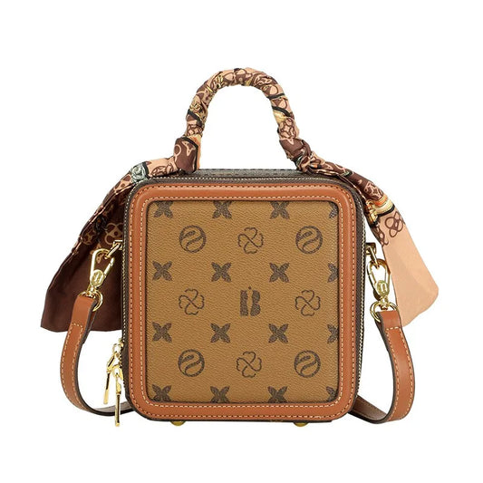 New high-end designer box bag retro fashion crossbody bag