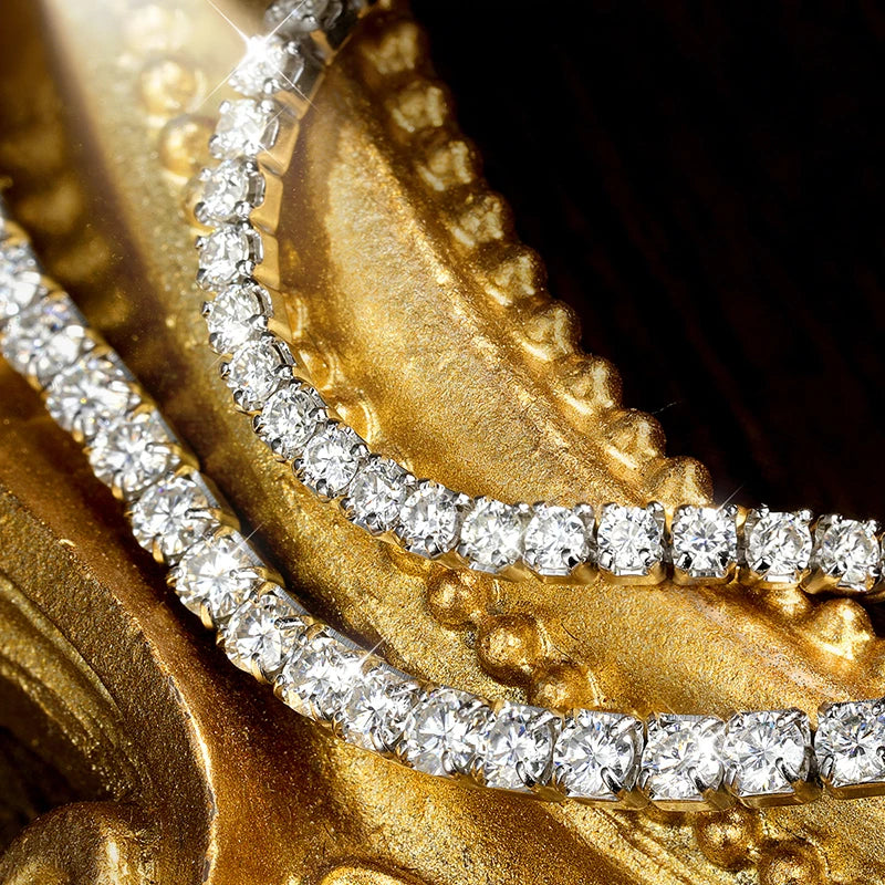 Dainty Moissanite Tennis Bracelet | 1.5mm-2mm D VVS1 S925