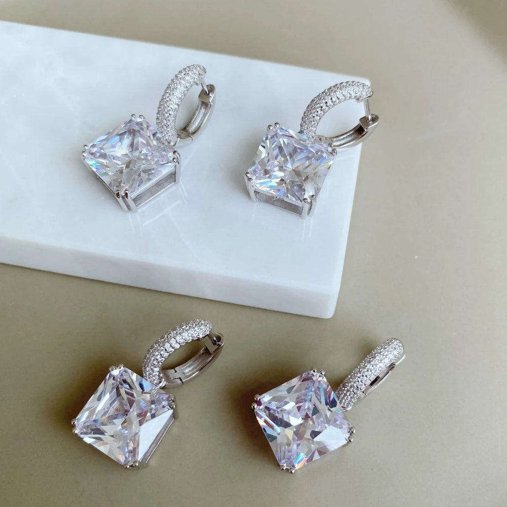 Moissanite Cocktail Drop Earrings