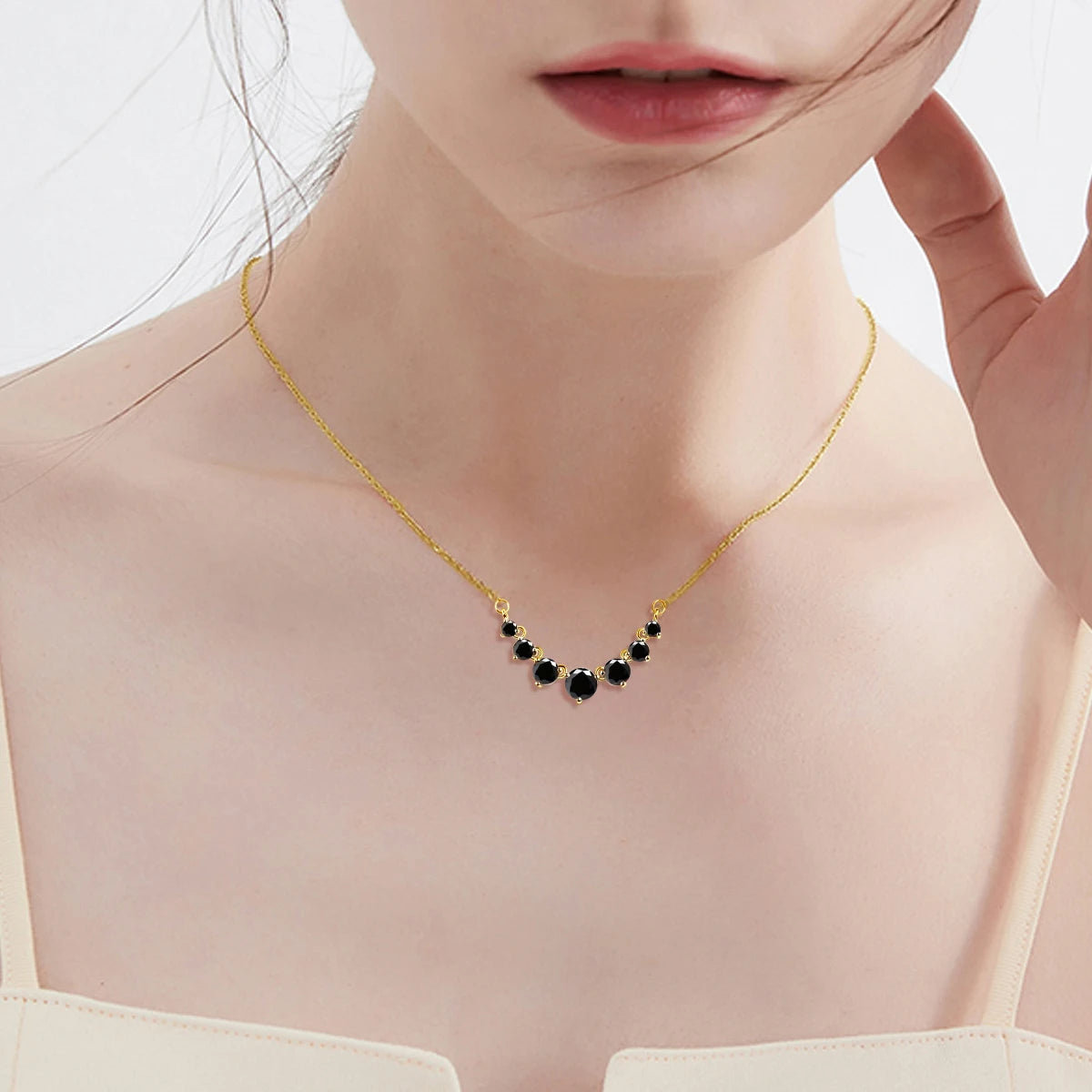 925 Moissanite Necklace For Women Certified With Chain New In Jewelry Anniversary Gift