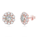 Moissanite Diamond Earrings With Certificate D Color VVS1 Charm Flower Studs Earrings 2 Carat