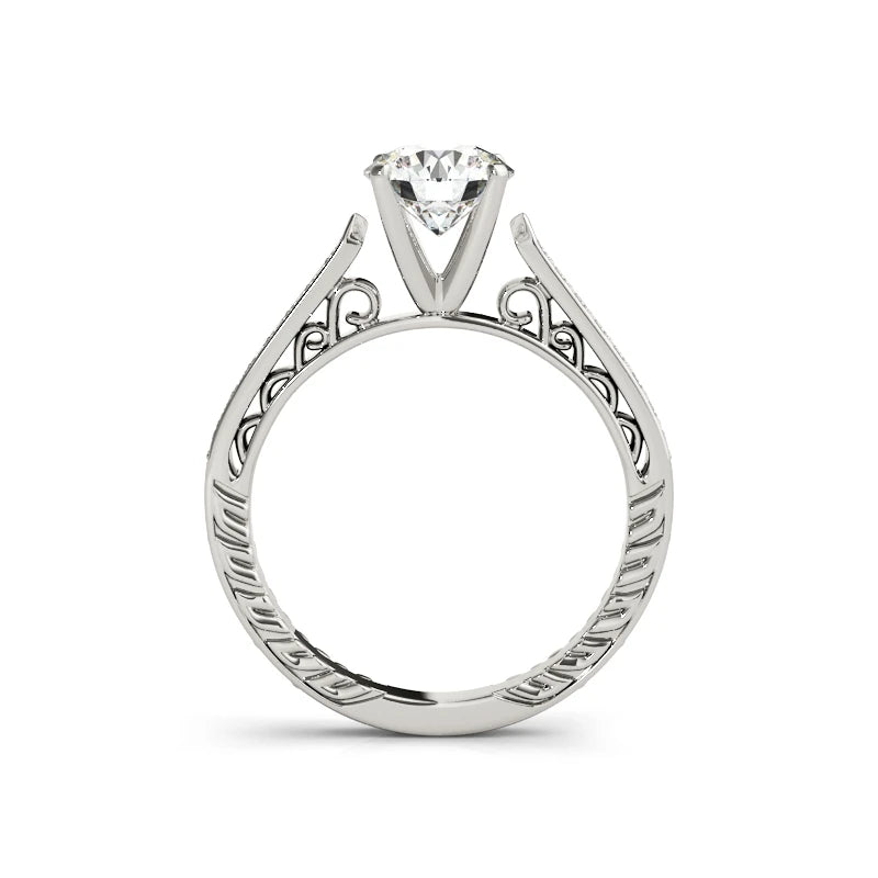 Moissanite 925 Sterling Silver Ring Sets For Women 1 Carat Round Wedding Bands Engagement Gift