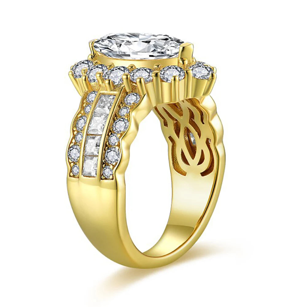 4cttw Marquise Cut D Color Moissanite Rings For Women Wedding Bridal S925 Sterling Silver