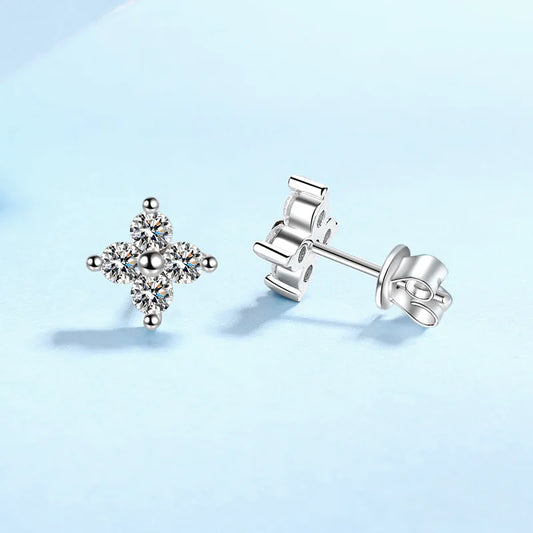 0.8CT Full Moissanite Stud Earrings