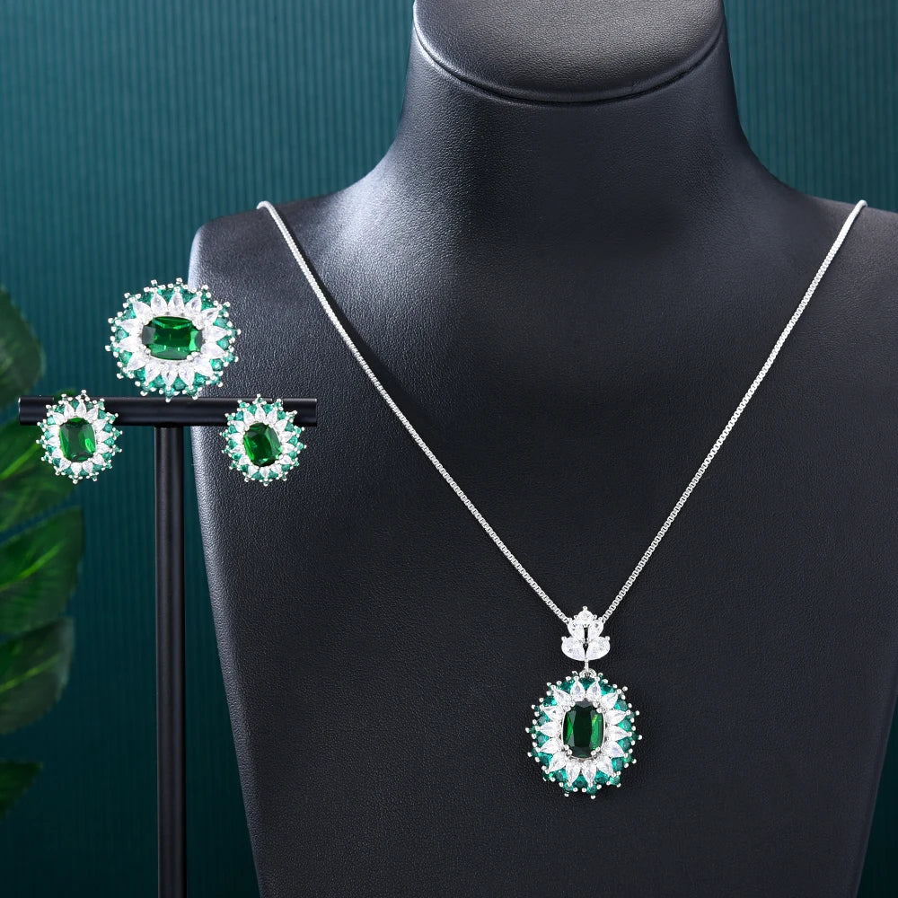 Gorgeous Luxury Green  Jewelry Sets