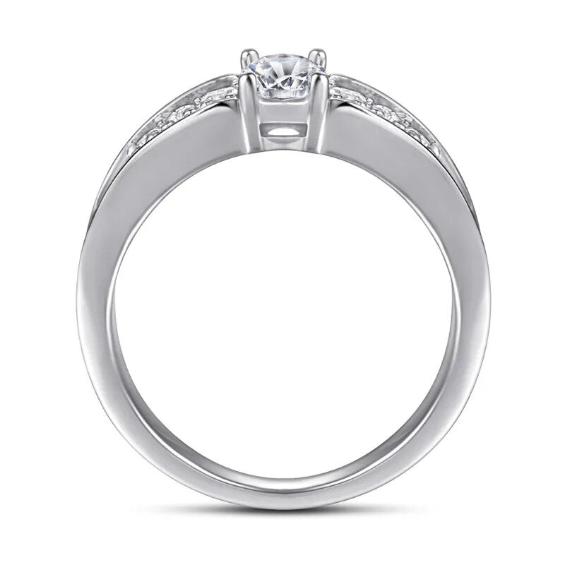 0.5 Carat Moissanite Engagement Wedding Ring