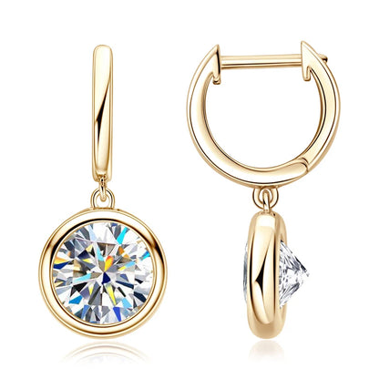 Moissanite Drop Earring For Women Girls 925 Sterling Silver Pendant Earrings