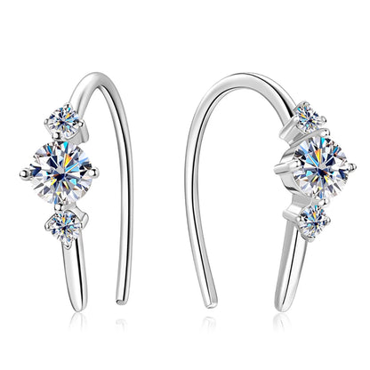 0.72cttw 2mm 4mm Full Moissanite Earring