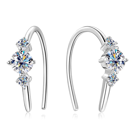 0.72cttw 2mm 4mm Full Moissanite Earring