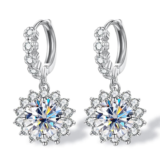 2 Carat Moissanite Pendant Earrings