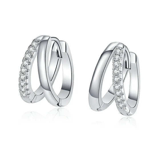 0.15ct Moissanite Hoop Earrings