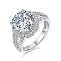 5ct D Color Moissanite Rings For Women Men 100% S925 Sterling Silver Plated 18K