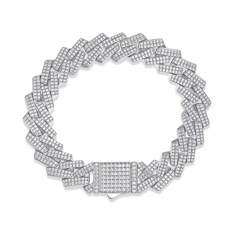 5.8ct Moissanite Cuban Chain Bracelet