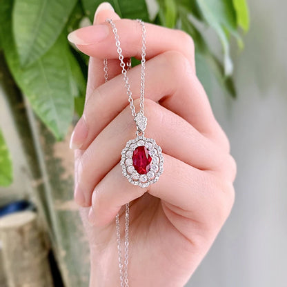 Moissanite Sparkling Pendant Necklace