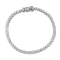 Moissanite 2mm Tennis Bracelet 925 Sterling Silver Plated White Gold Bracelet for Women Man Sparkling Party Jewelry