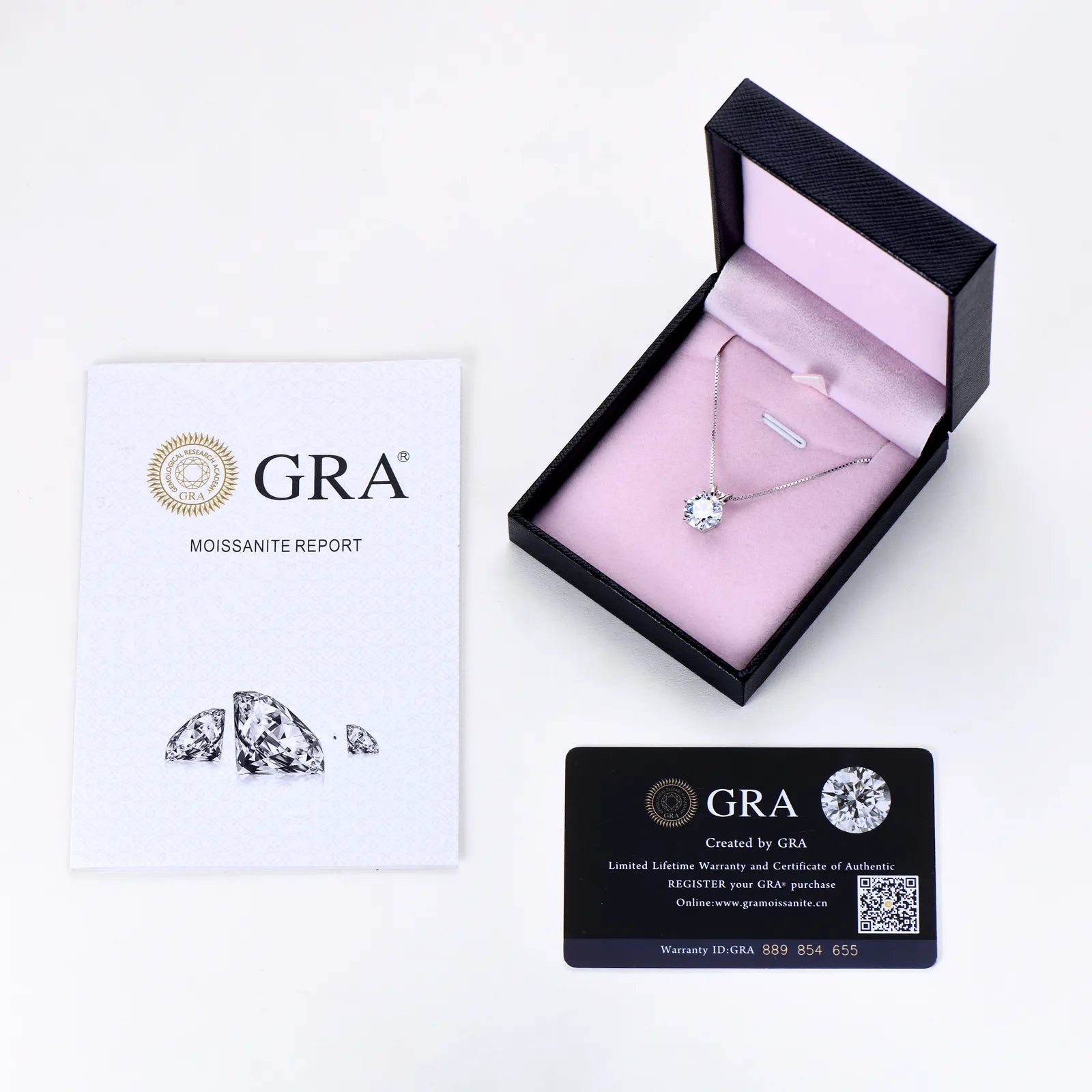 3.0 Carat Moissanite Pendant Necklaces