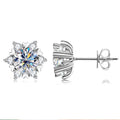 6mm Moissanite Heart Stud Earrings Certified Original 925 Silver Diamond Snowflake Earring For Women Luxury Fine Jewelry Gift