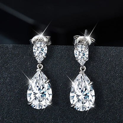 6.7cttw Full Moissanite Pendant Earrings