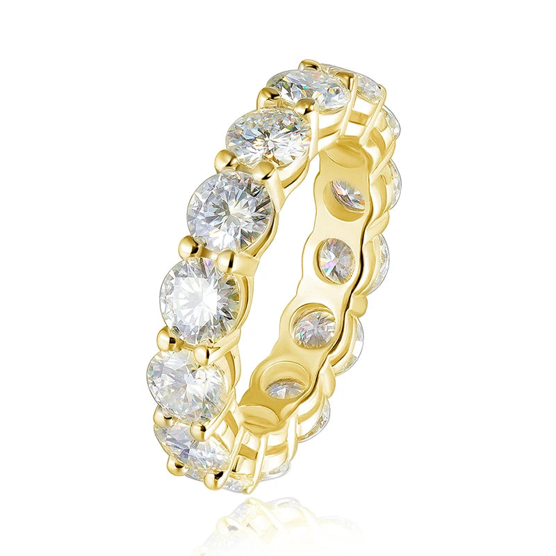 Round Moissanite Solitaire Ring - D VVS1 S925 Silver 0.5ct