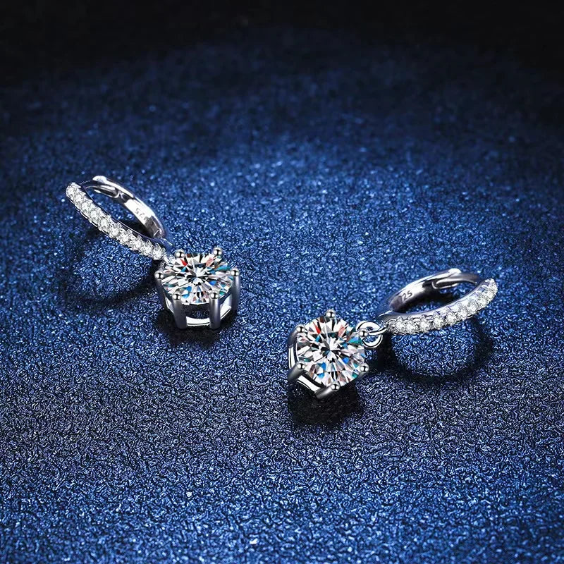 0.5-1ct Moissanite Drop Earrings