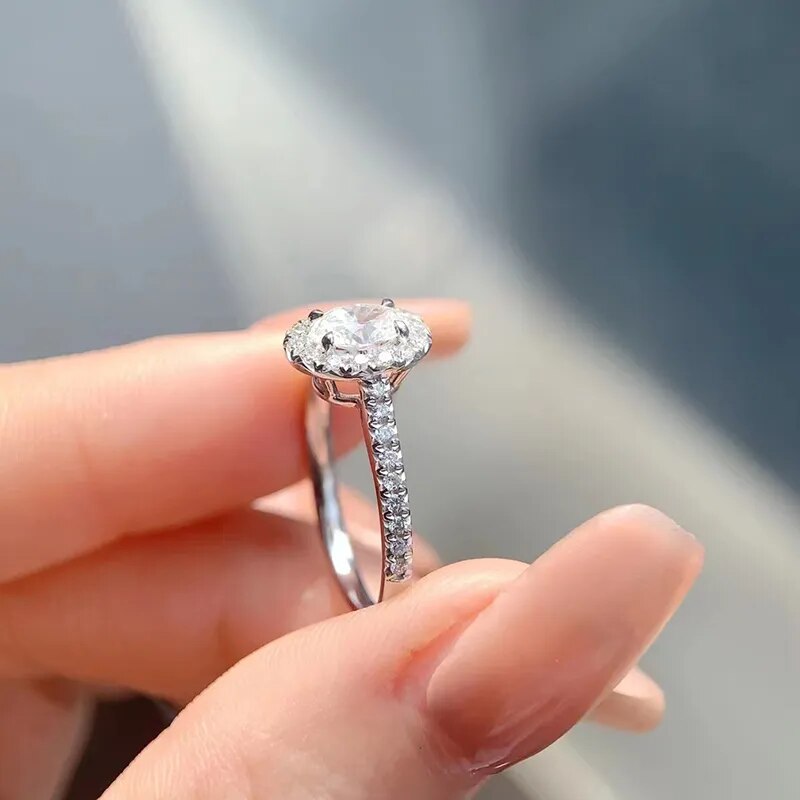 2 CT Oval Moissanite Diamond Couple Wedding Ring