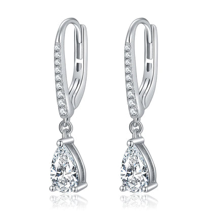 2.126cttw Full Moissanite Hoop Earrings