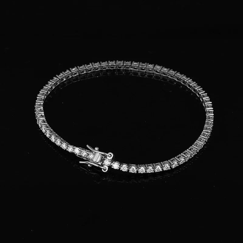 0.03ct Real Moissanite Tennis Bracelet