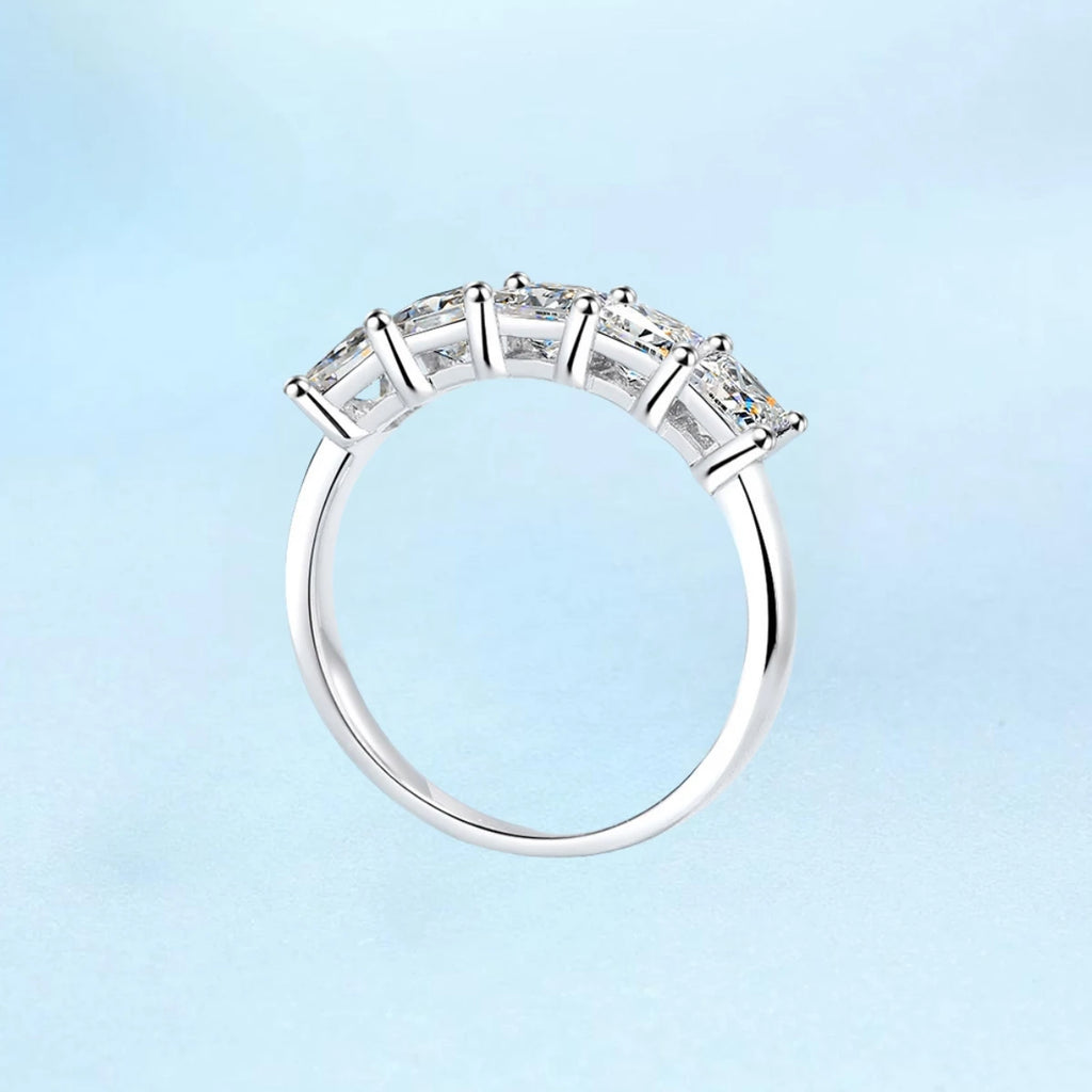 Engagement PT950 Platinum Women Wedding Band Moissanite Diamond 2CT Girl Birthday Gift Daughter Adult's Day Lady Valentine's Day