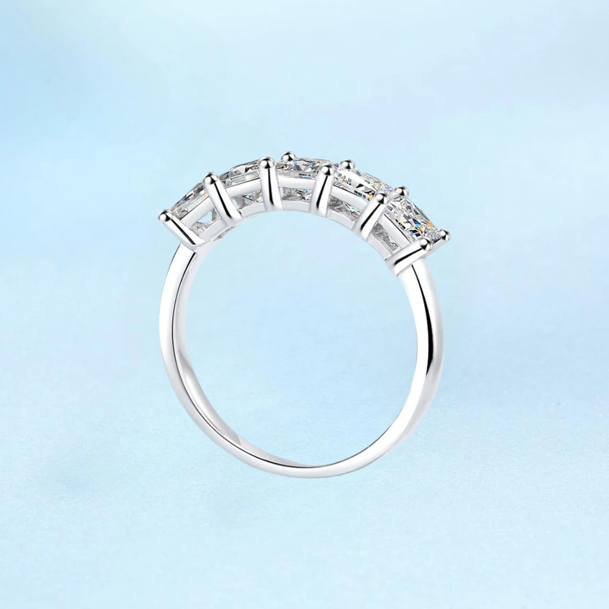 Engagement PT950 Platinum Women Wedding Band Moissanite Diamond 2CT Girl Birthday Gift Daughter Adult's Day Lady Valentine's Day