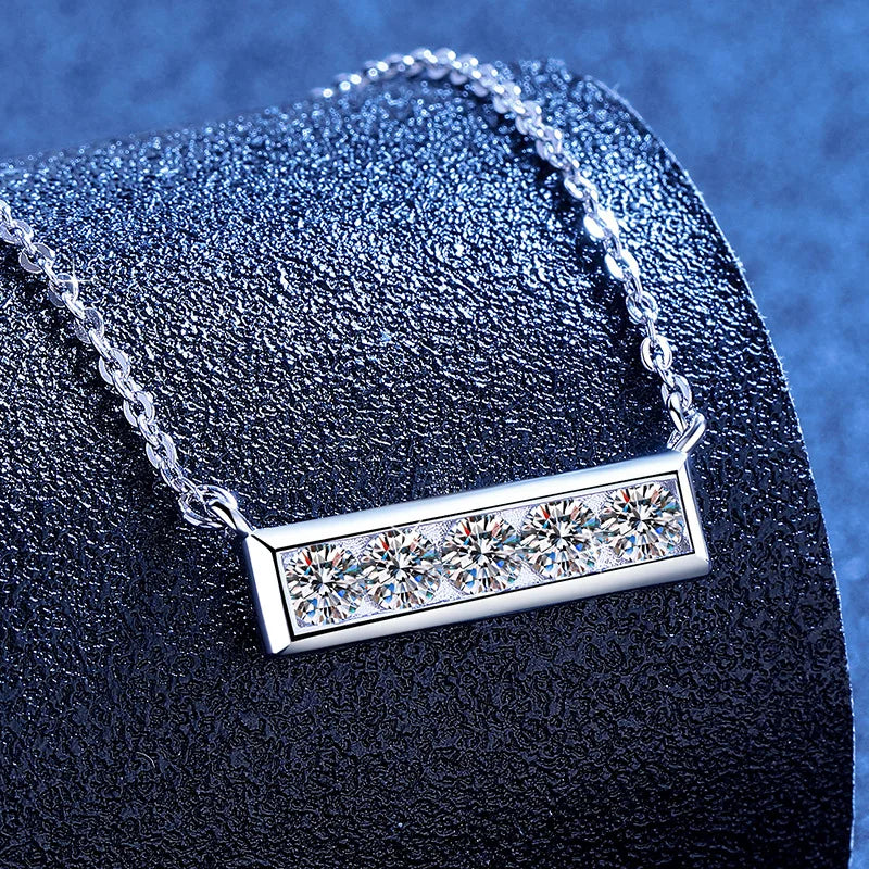 PT950 1Ct Infinity Necklace Vintage Full Diamond Collarbone Platinum Light Luxury Jewelry Hypoallergenic Women's Gift