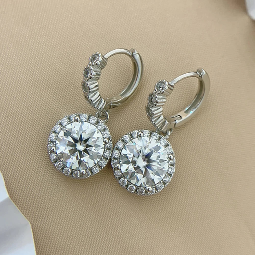 Moissanite Hoop Earring