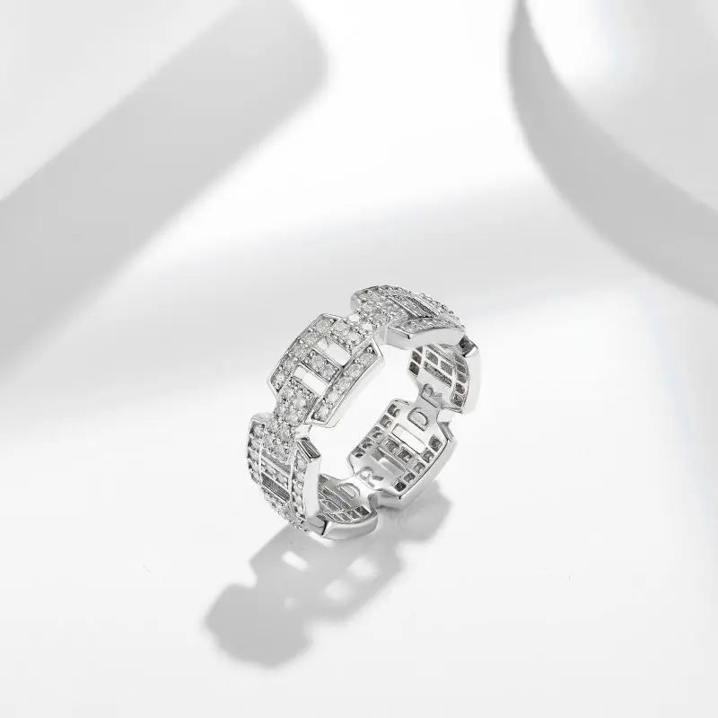 Wedding Bands Round Cut 1.3ct D Color Moissanite 925 Silver Ring Woman Jewelry