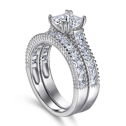 1.2 Carat Moissanite Wedding Ring Sets