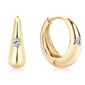 Hoop Earrings For Women 925 Sterling Silver Plated Gold 2.5mm Moissanite Huggie Hoops Earring 2023 Trend Fine Jewelry