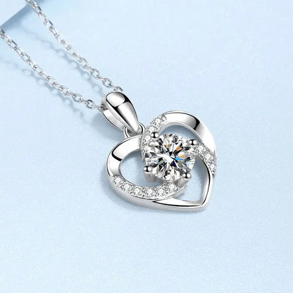 PT950 Platinum Necklace Moissanite 0.8ct