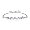 All Moissanite Bracelet D VVS1 for Women 925 Silver Certified Double Chain Bracelets Plated 18k Dainty Jewelry Gift