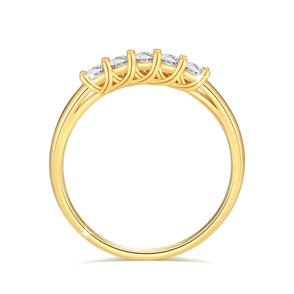 Gold Ring Real Gold Moissanite Stone Luxury Jewelry Certified 18k