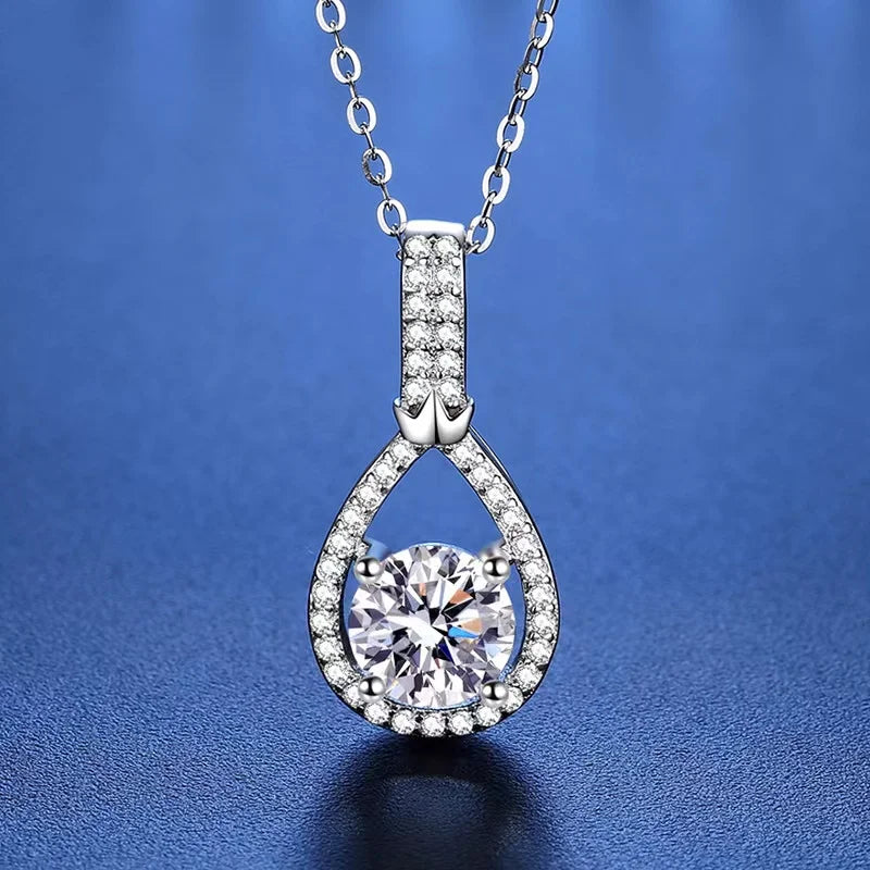 1ct  Moissanite Pendant Necklace