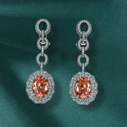 Luxury Drop Earrings Created Moissanite