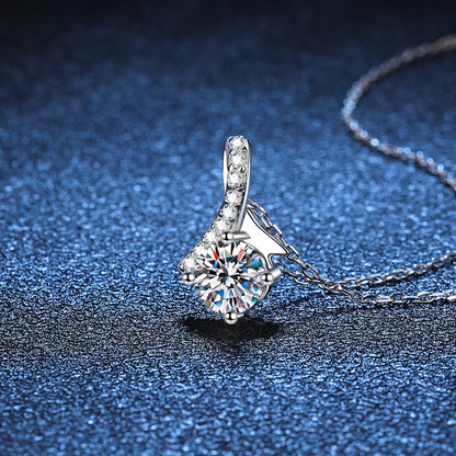 1CT Moissanite Charm Necklaces